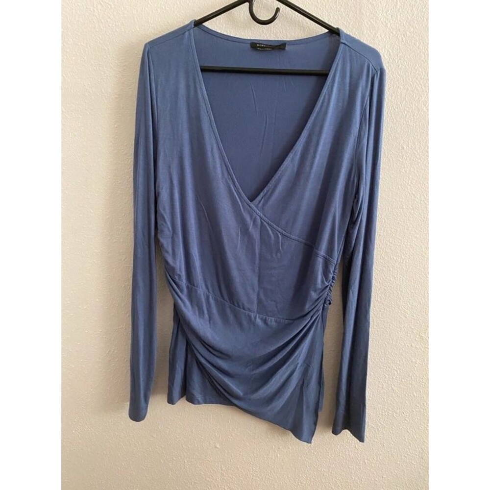 Bcbgmaxazria blue knit top L